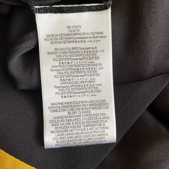 BCBGMaxAzria Colorblock Faux Wrap Asymmetrical Peplum Top Tunic Blouse / Sz M - Picture 14 of 15